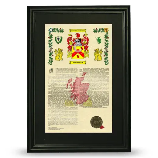 MacNeacail Deluxe Armorial Framed - Black