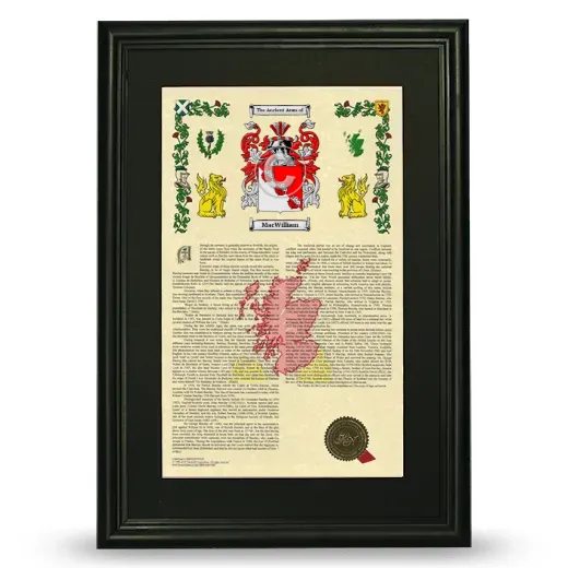 MacWilliam Deluxe Armorial Framed - Black
