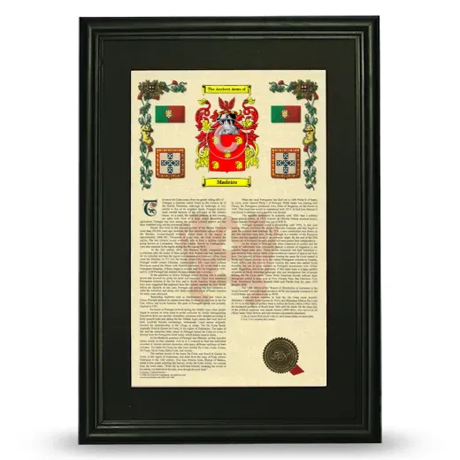 Madeiro Deluxe Armorial Framed - Black