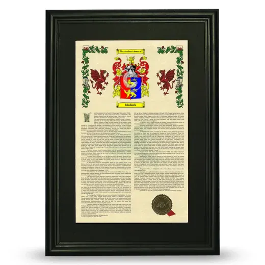 Madock Deluxe Armorial Framed - Black