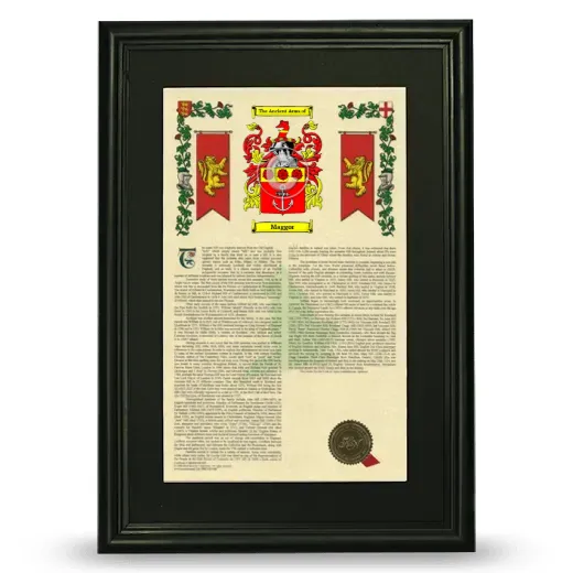 Maggor Deluxe Armorial Framed - Black