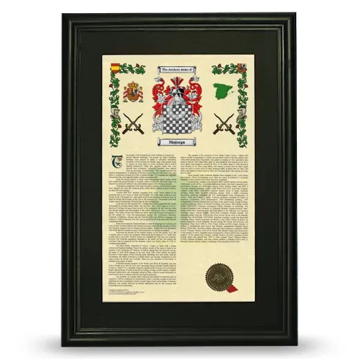 Majorga Deluxe Armorial Framed - Black