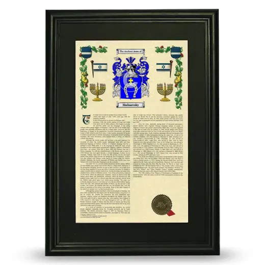 Malinovsky Deluxe Armorial Framed - Black
