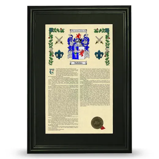 Mallalieu Deluxe Armorial Framed - Black