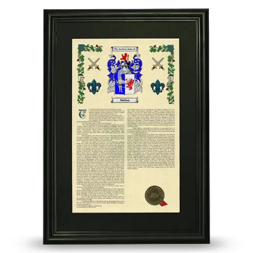 Mallan Deluxe Armorial Framed - Black