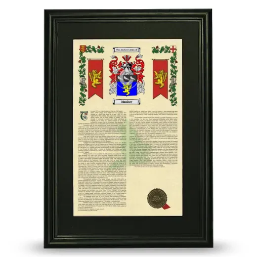 Manbay Deluxe Armorial Framed - Black