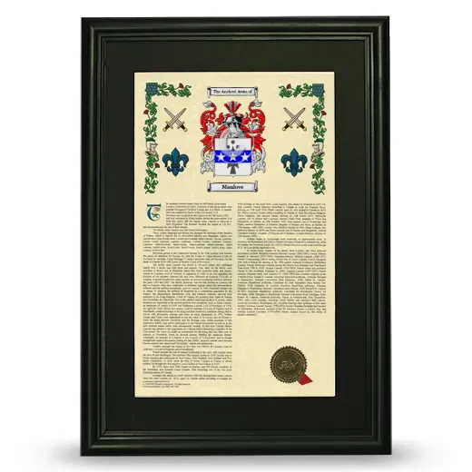 Manlove Deluxe Armorial Framed - Black