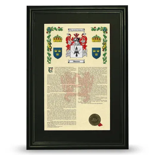 Manson Deluxe Armorial Framed - Black
