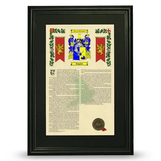 Mapples Deluxe Armorial Framed - Black