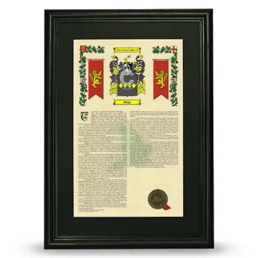Maps Deluxe Armorial Framed - Black