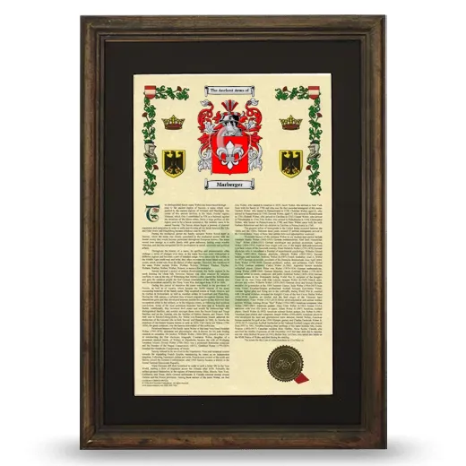 Marberger Deluxe Armorial Framed - Brown