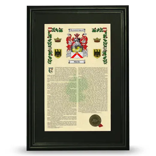 Marcks Deluxe Armorial Framed - Black