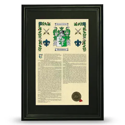 Marionneaux Deluxe Armorial Framed - Black