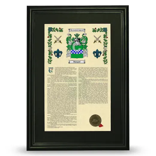 Marquet Deluxe Armorial Framed - Black
