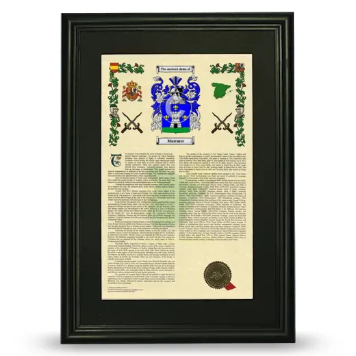 Marrano Deluxe Armorial Framed - Black