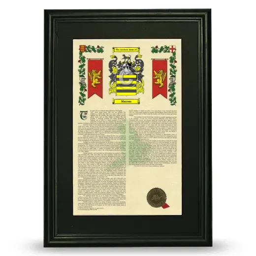 Marron Deluxe Armorial Framed - Black
