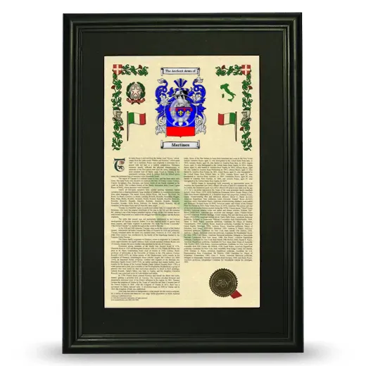 Martinos Deluxe Armorial Framed - Black