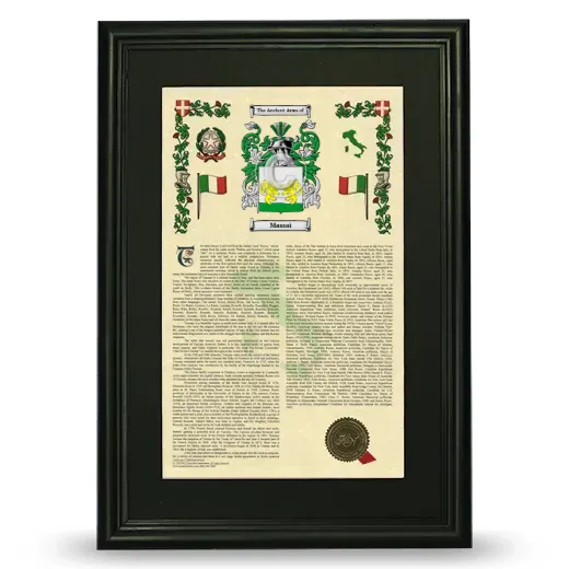 Massai Deluxe Armorial Framed - Black