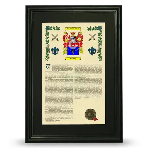 Massay Deluxe Armorial Framed - Black
