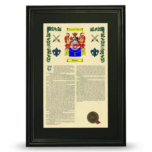 Massey Deluxe Armorial Framed - Black