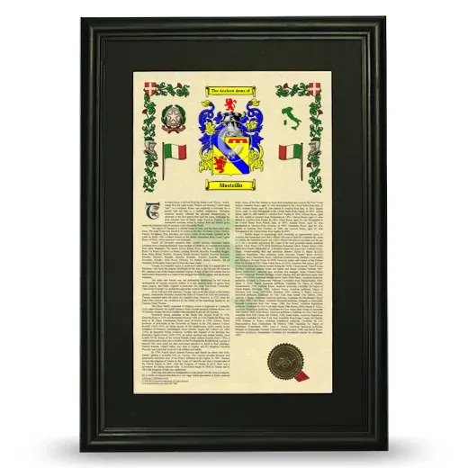Mastrillo Deluxe Armorial Framed - Black