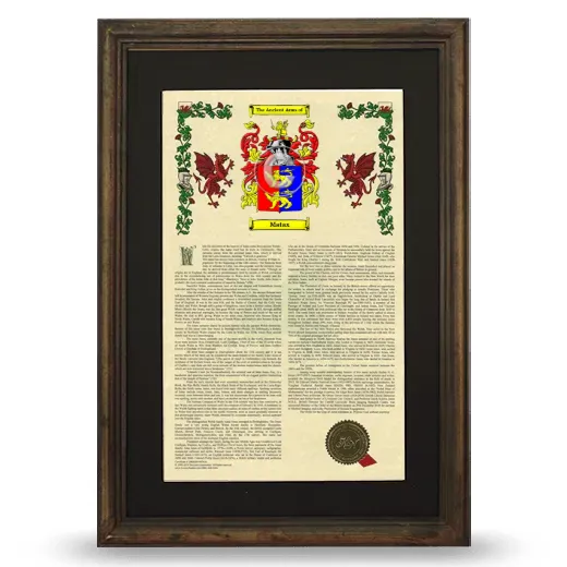 Matax Deluxe Armorial Framed - Brown