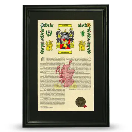 Mathiesane Deluxe Armorial Framed - Black