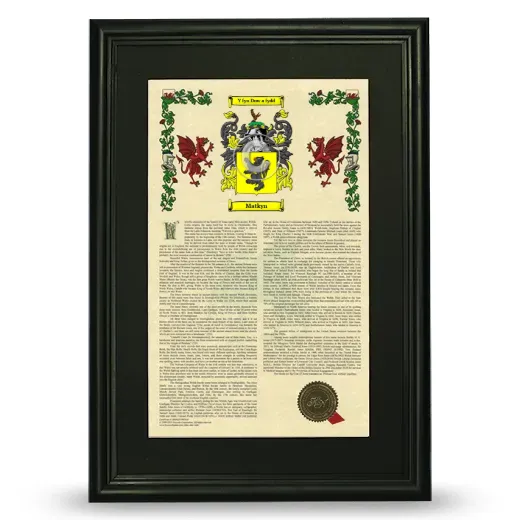 Matkyn Deluxe Armorial Framed - Black