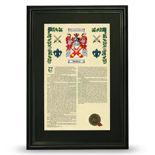 Mattheys Deluxe Armorial Framed - Black