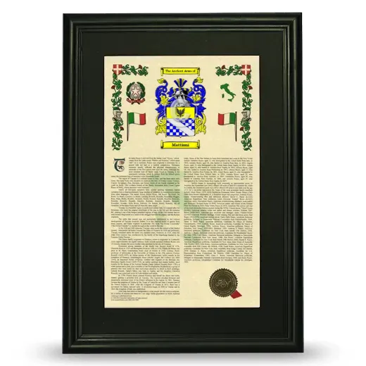 Mattioni Deluxe Armorial Framed - Black