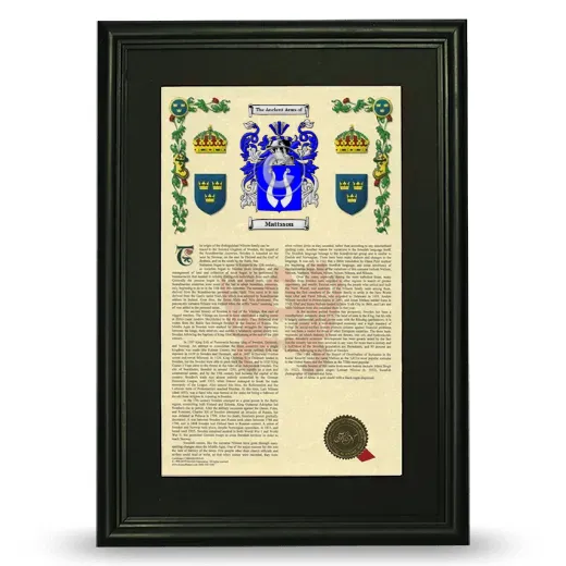 Mattsson Deluxe Armorial Framed - Black