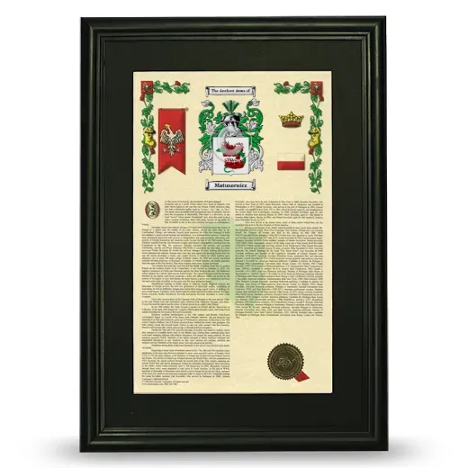 Matuszewicz Deluxe Armorial Framed - Black
