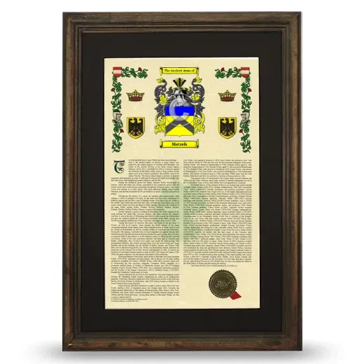 Matzels Deluxe Armorial Framed - Brown