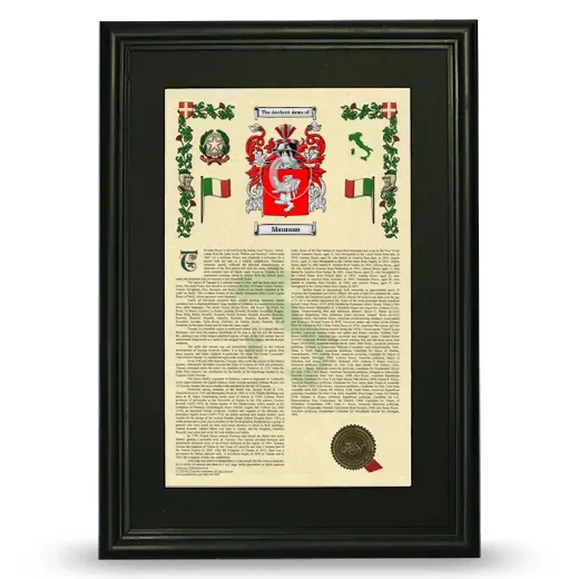 Maurano Deluxe Armorial Framed - Black