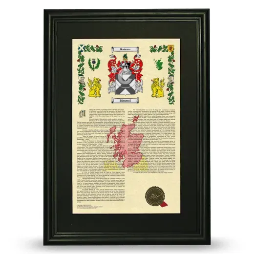 Maxwal Deluxe Armorial Framed - Black