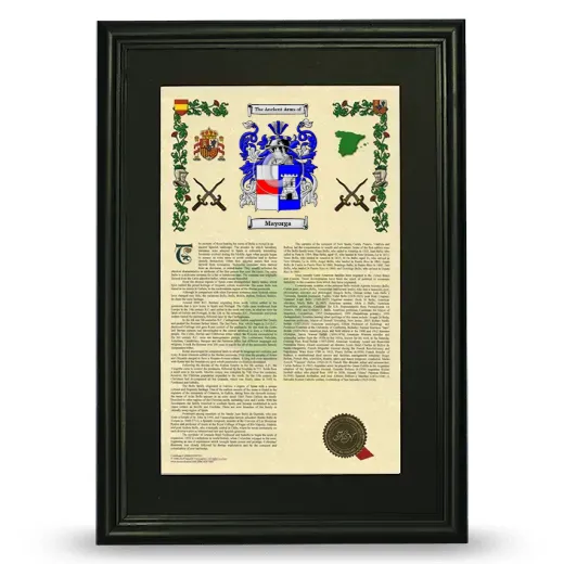 Mayorga Deluxe Armorial Framed - Black