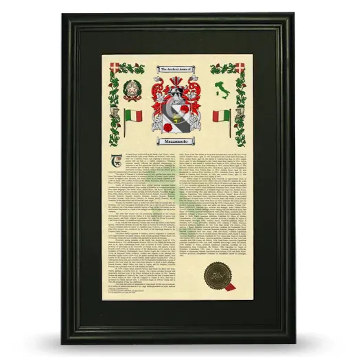 Mazzamuto Deluxe Armorial Framed - Black