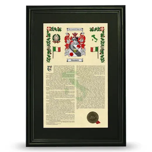 Mazziotti Deluxe Armorial Framed - Black