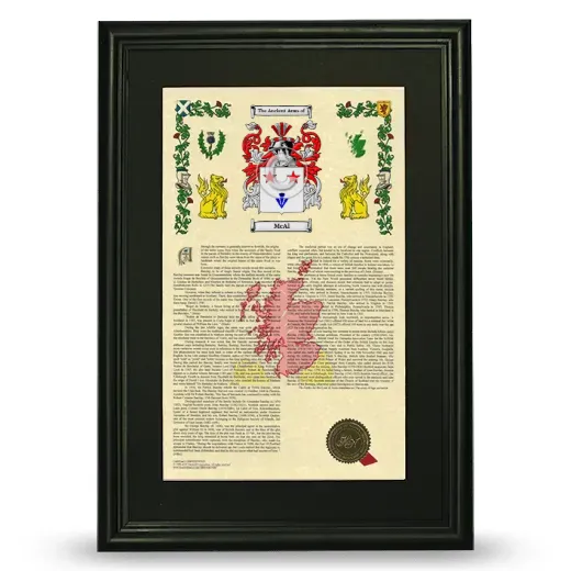McAl Deluxe Armorial Framed - Black