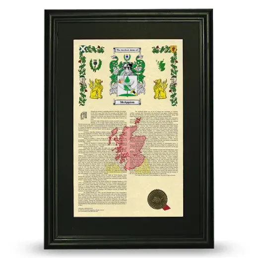 McAppion Deluxe Armorial Framed - Black
