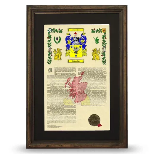 McAuslan Deluxe Armorial Framed - Brown
