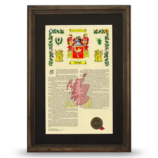McBeigh Deluxe Armorial Framed - Brown