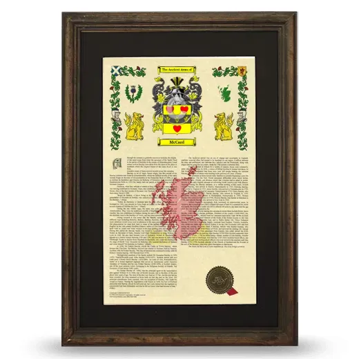 McCard Deluxe Armorial Framed - Brown