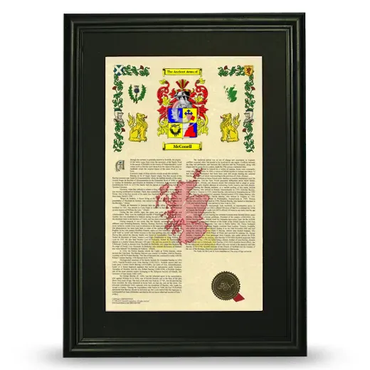 McConell Deluxe Armorial Framed - Black