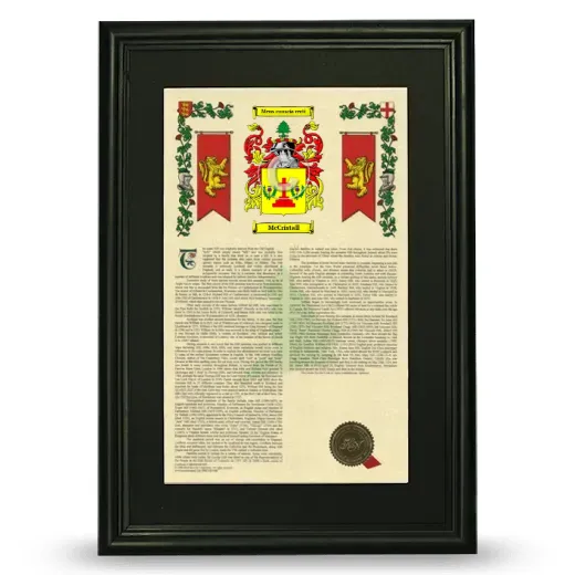 McCristall Deluxe Armorial Framed - Black