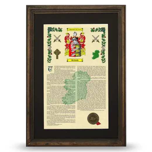 McGrady Deluxe Armorial Framed - Brown