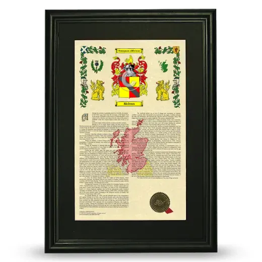 McIvers Deluxe Armorial Framed - Black