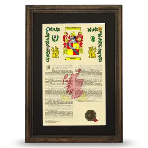 McIvor Deluxe Armorial Framed - Brown