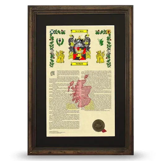 McMath Deluxe Armorial Framed - Brown