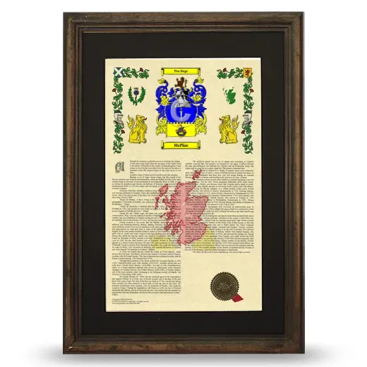 McPhie Deluxe Armorial Framed - Brown